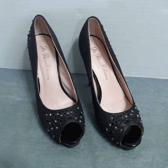 De Blossom Collections Women's Peep Toe Heels - Picture 1 of 15